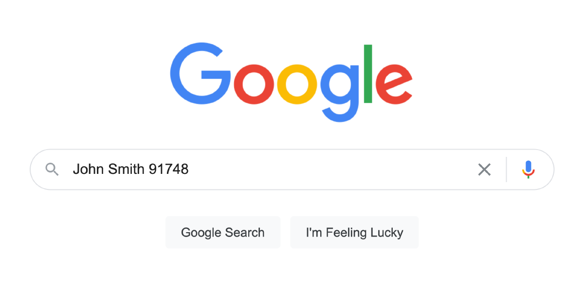 Captura de tela do navegador Chrome com nome e CEP no campo de pesquisa